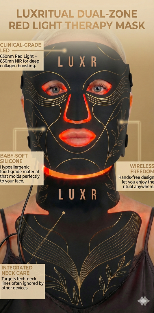 LuxRitual LED Light Therapy Mask (Face+Neck)