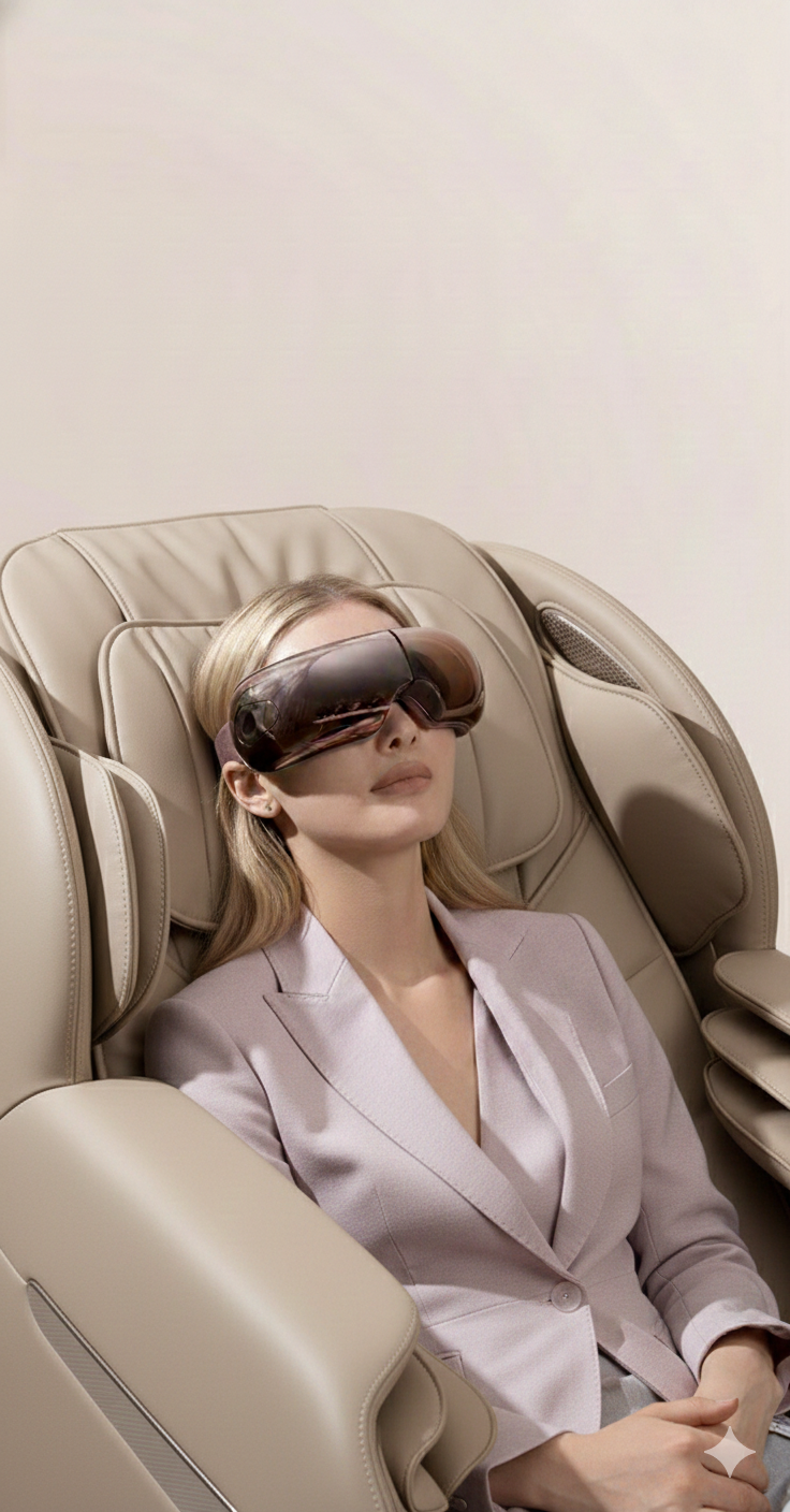LuxRitual | Smart Airbag Eye Massager with Heat Therapy & Vision Window