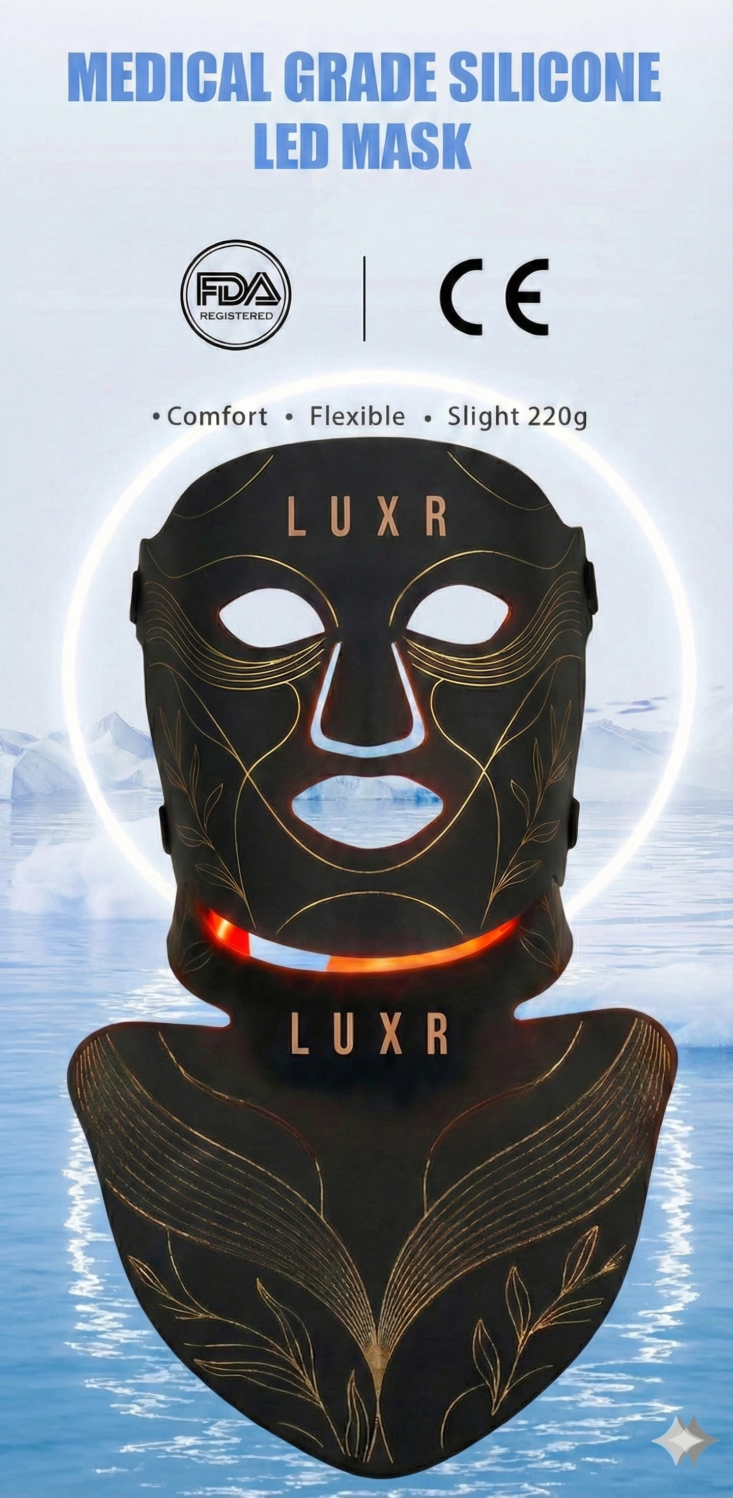 LuxRitual LED Light Therapy Mask (Face+Neck)